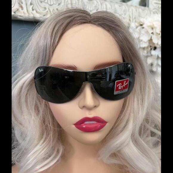 NIB Ray-Ban Highstreet Gunmetal UV Protection Shield Style Sunglasses (RBXX050) - Picture 7 of 9